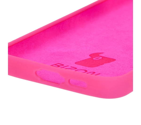 Bizon Silikonowe Soft do Galaxy S24 FE Neonowo-różowy