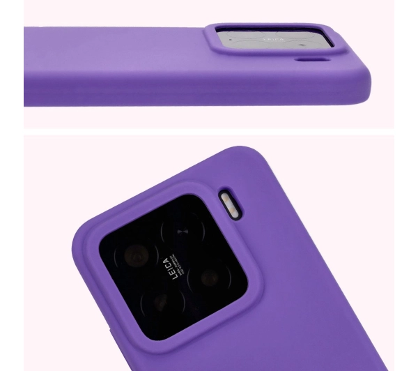Bizon Silikonowe Soft do Xiaomi 15 Fioletowy
