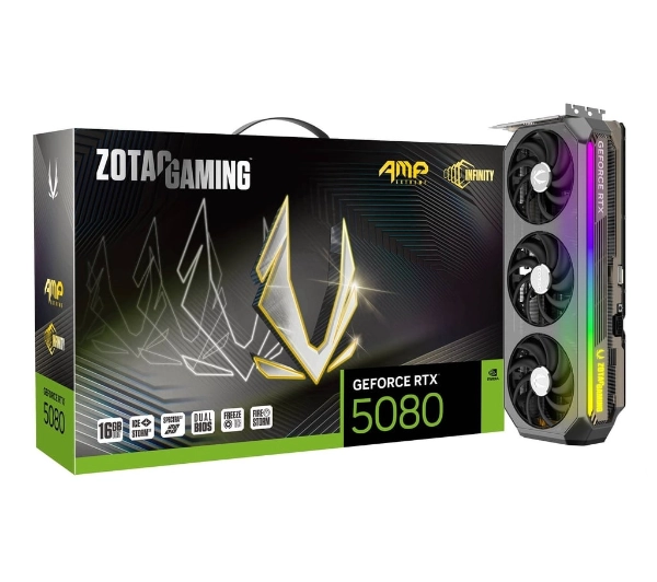 Karta graficzna Zotac Gaming GeForce RTX 5080 AMP Extreme INFINITY 16 GB GDDR7 DLSS 4