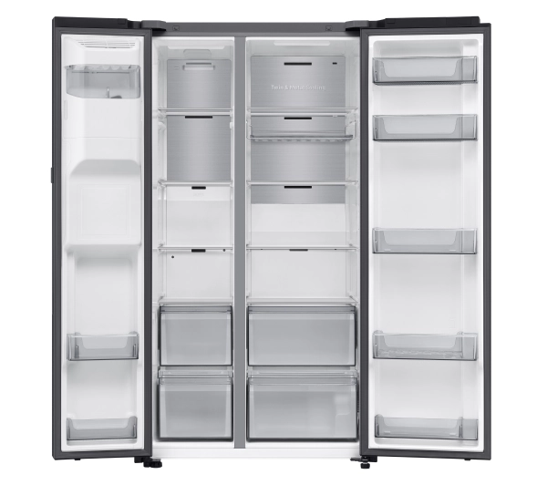 Samsung SBS RS80F66KBFEO Funkcje AI Auto Open Pełny No Frost 178,4cm Kostkarka Zdalne sterowanie Grafitowa stal - Kup na Raty - RRSO 0%