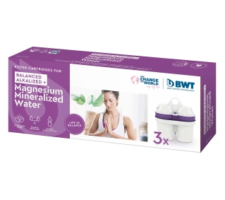 BWT Mineralizowana Magnezem alkaliczna woda 3szt.
