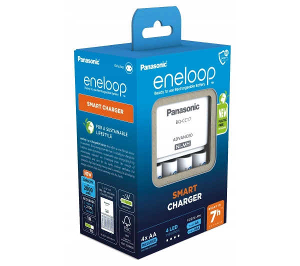 Panasonic Eneloop BQ-CC17 + 4 akumulatory AA 2000mAh