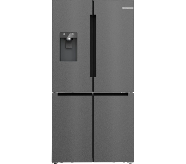 Lodówki - Bosch Serie 6 KFI96AXEA Pełny No Frost 183cm Kostkarka Zdalne sterowanie Czarna stal szczotkowana