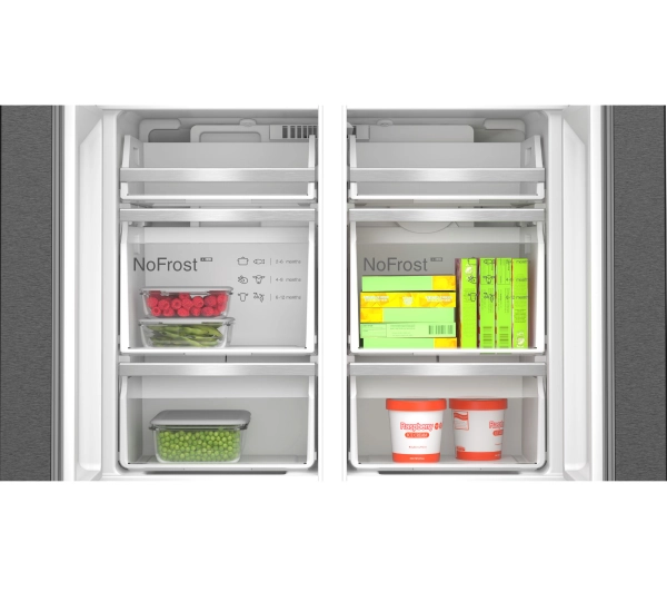 Bosch Serie 6 KFI96AXEA Pełny No Frost 183cm Kostkarka Zdalne sterowanie Czarna stal szczotkowana - TRZECI -55%, ALBO 5-TY ZA 1ZŁ - Kup na Raty - RRSO 0%