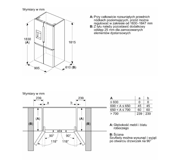 Bosch Serie 6 KFI96AXEA Pełny No Frost 183cm Kostkarka Zdalne sterowanie Czarna stal szczotkowana - TRZECI -55%, ALBO 5-TY ZA 1ZŁ - Kup na Raty - RRSO 0%