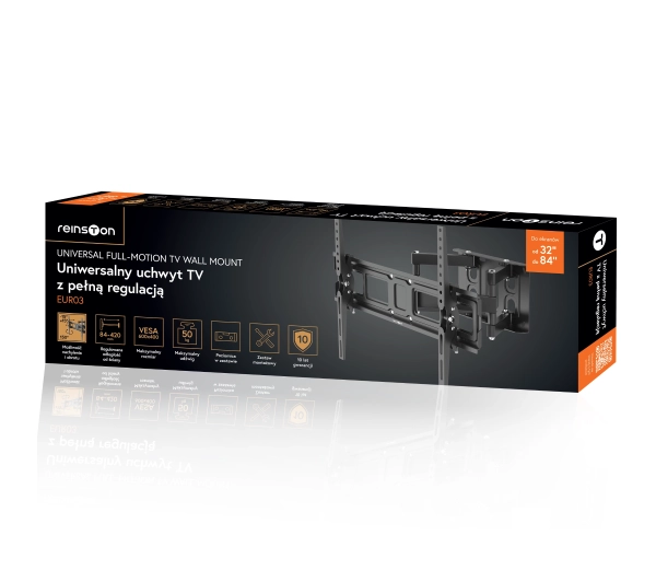 Reinston EUR03  od 32’’ do 84’’ Max 50 kg z pełną regulacją - Kup na Raty - RRSO 0%