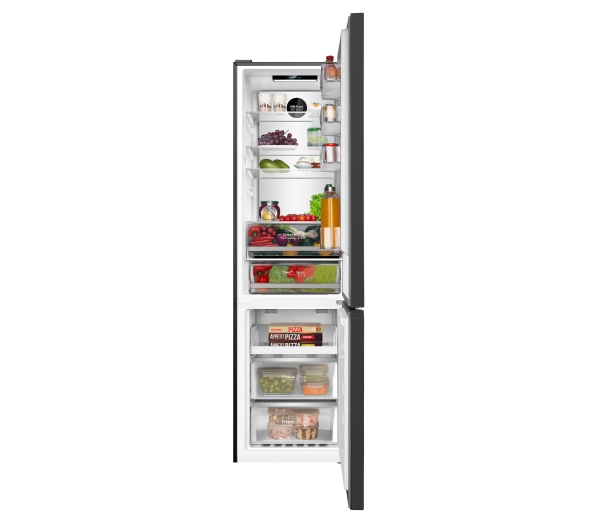 Amica FK3706D.5DFZXC (A) Pełny No Frost 200cm Komora świeżości Czarny Inox - Kup na Raty - RRSO 0%