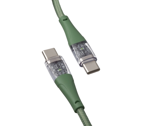 QUALO USB-C do USB-C 1,5m 3A Zielony