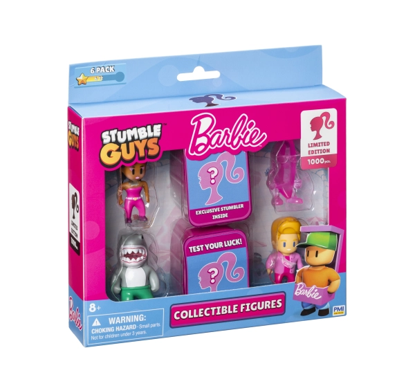 PMI Kids World Stumble Guys X Barbie Figures - 6 Pack Deluxe Box Ver.B