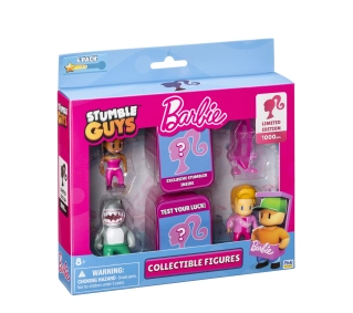 PMI Kids World Stumble Guys X Barbie Figures - 6 Pack Deluxe Box Ver.B