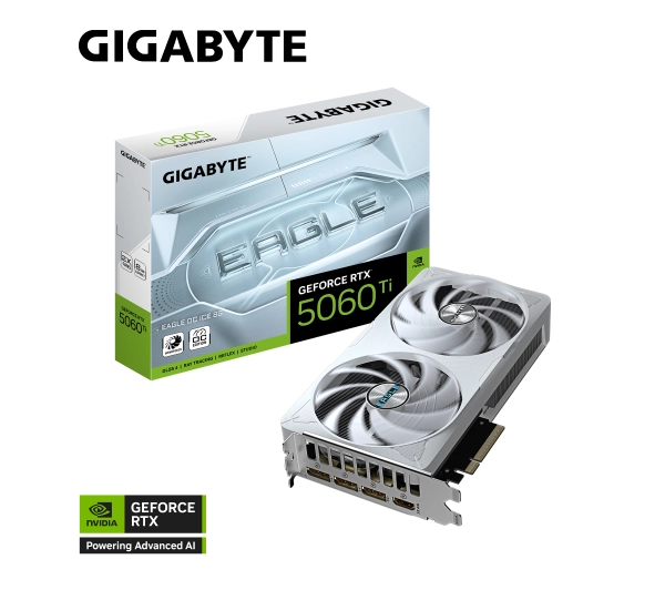 Gigabyte GeForce RTX 5060 Ti EAGLE OC ICE 8GB GDDR7 128bit DLSS 4 - Kup na Raty - RRSO 0%