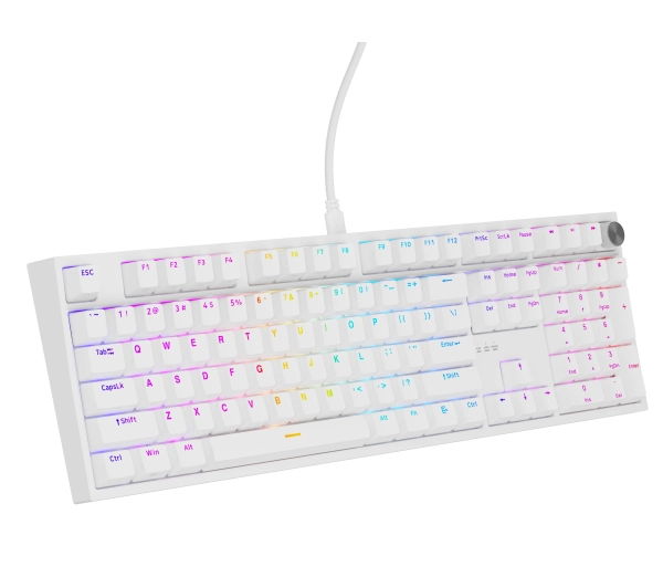 Genesis Thor 404 US RGB Gateron Yellow Pro Biały