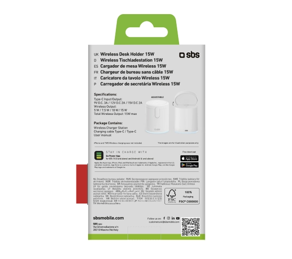 SBS 2w1 MagSafe 15W Biały