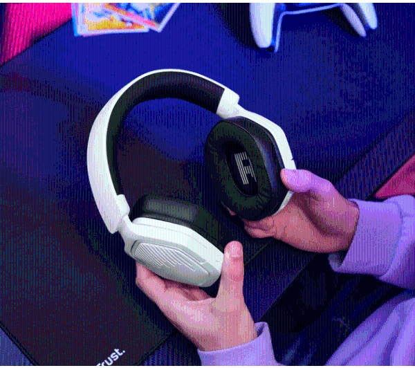 Trust GXT 493PS Carrus Wireless Nauszne Biały