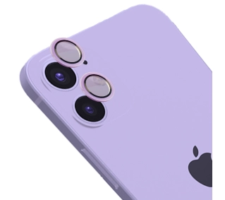 Bizon na aparat z aplikatorem Snap Lens do iPhone 12/12 Mini/11 fioletowa ramka