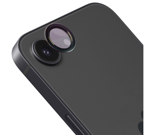 Bizon na aparat z aplikatorem Snap Lens do iPhone 16e/17e czarna ramka
