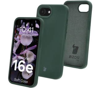 Bizon Silikonowe Soft do iPhone 16e Ciemnozielony