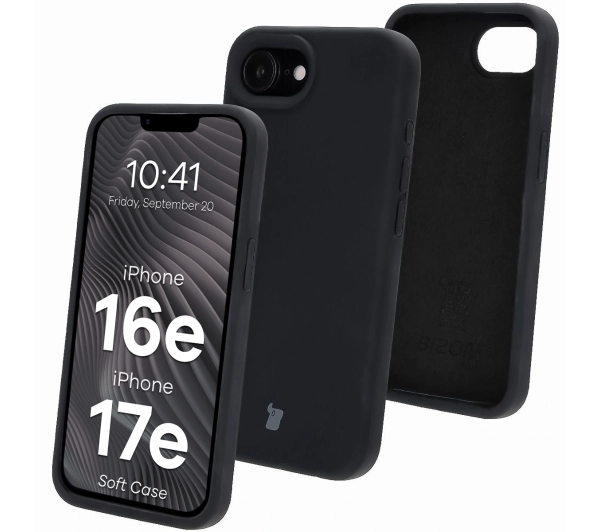 Bizon Silikonowe Soft do iPhone 16e/17e Czarny