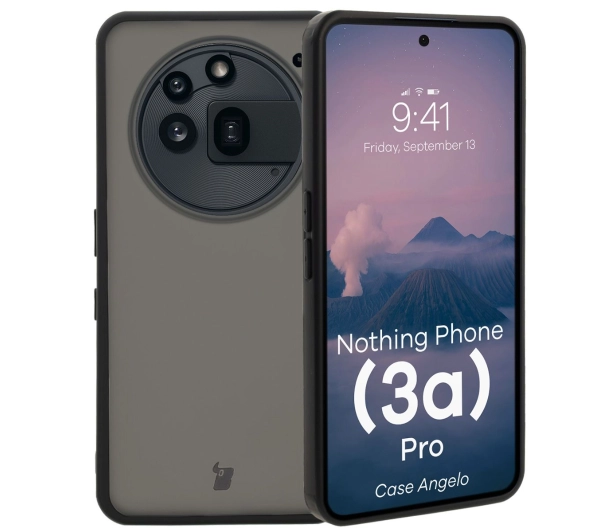 Bizon Angelo do Nothing Phone 3a Pro przydymione z Czarną ramką