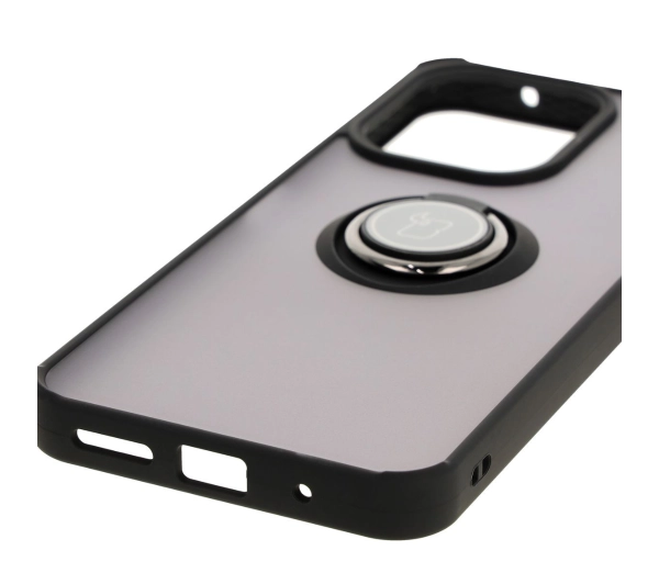 Bizon z uchwytem na palec Hybrid Ring do Xiaomi Redmi 13 4G przydymione z Czarną ramką