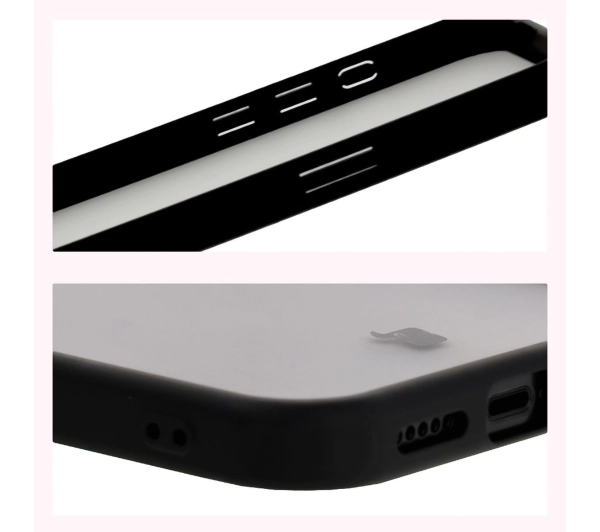 Bizon Angelo do iPhone 16e przydymione z Czarną ramką