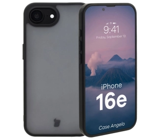 Bizon Angelo do iPhone 16e przydymione z Czarną ramką