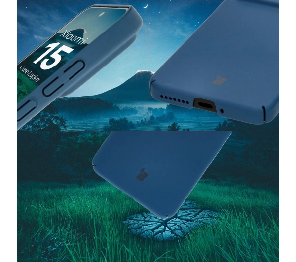 Bizon Łupka do Xiaomi 15 Niebieski