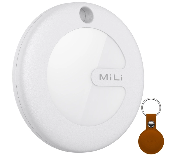 Lokalizator MILI MiTag Biały + Etui Brązowy