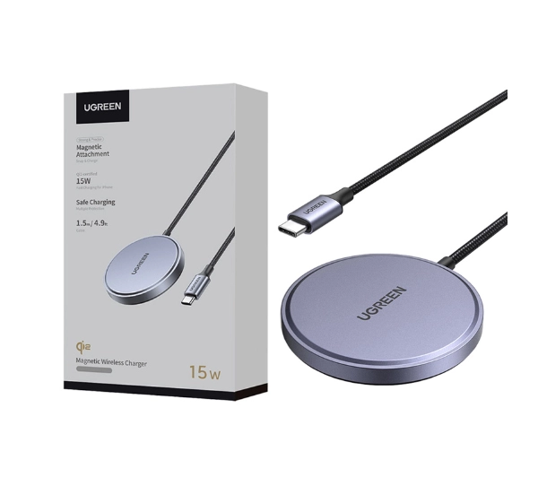 UGREEN MagSafe W703 15W 1,5m Szary