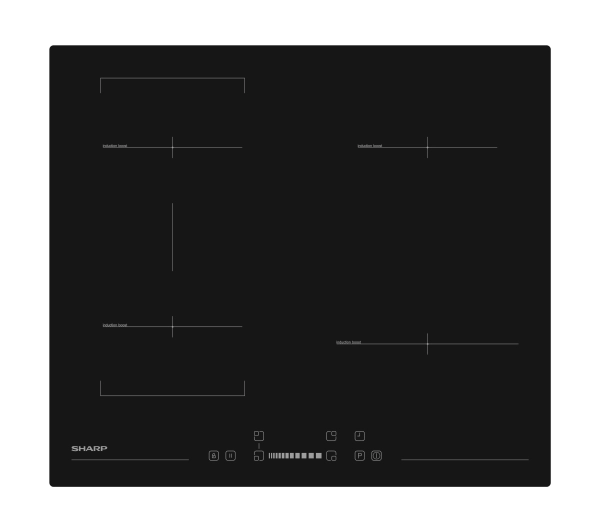 Płyty do zabudowy - Sharp KH-6I35NS0K-EU 59cm