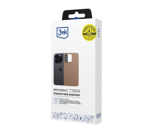 3mk Hardy MagSilicone Dark Gold do iPhone 15 Pro Max