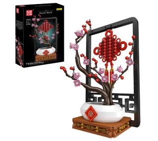 Mould King Klocki Konstrukcyjne Bukiet Kwiatów Chińskie Drzewko Śliwkowe (10014)