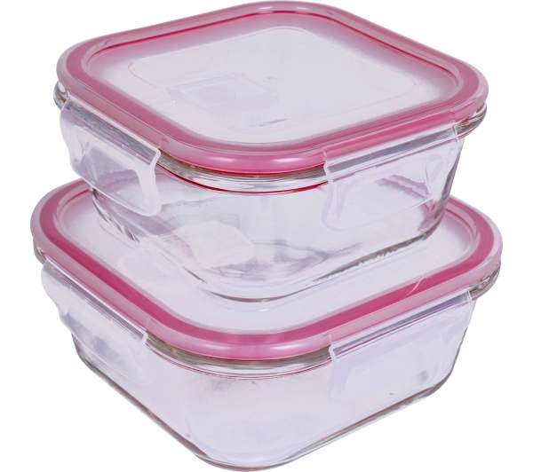 Lamart Szklane Prostokątne LT6056 2szt AIR 520ml/800ml