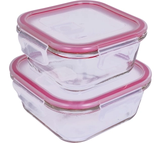 Lamart Szklane Prostokątne LT6056 2szt AIR 520ml/800ml