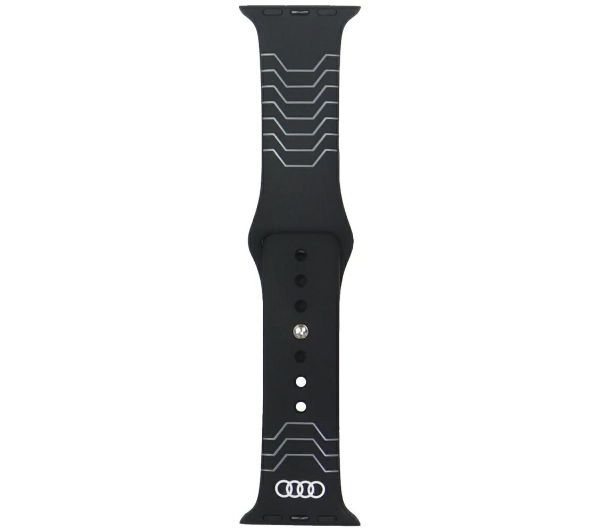 AUDI Geometric Pattern Silicone Watch Strap do Apple Watch do 40/41/42mm Czarny