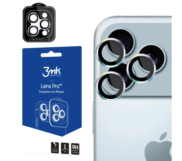 Nakładka na obiektyw 3MK Lens Protection Pro do Apple iPhone 17 Pro/17 Pro Max Tęczowy