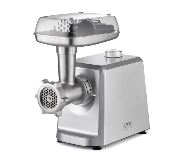 Maszynki do mięsa - Caso Germany FW2500 2500W 3 sitka Nasadka do formowania ciastek Srebrny