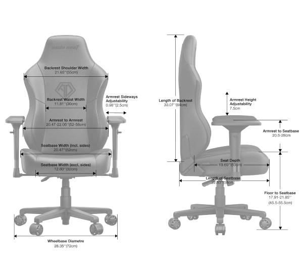 Anda Seat Phantom 3 Pro L Gamingowy do 120kg Tkanina Ciemnoszary - Kup na Raty - RRSO 0%