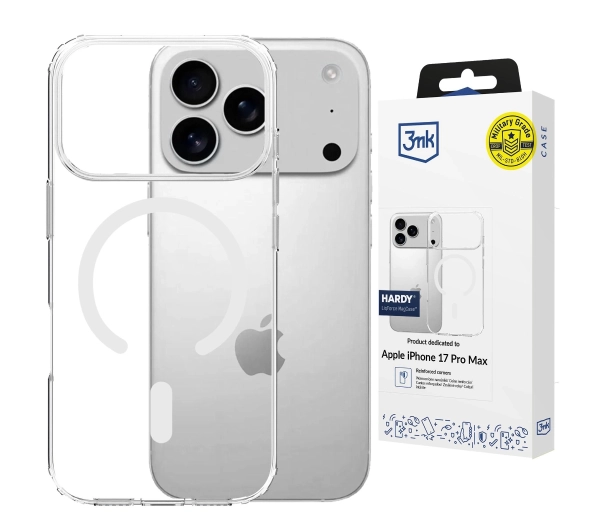 3mk Hardy LiqForce MagCase do iPhone 17 Pro Max Przezroczysty