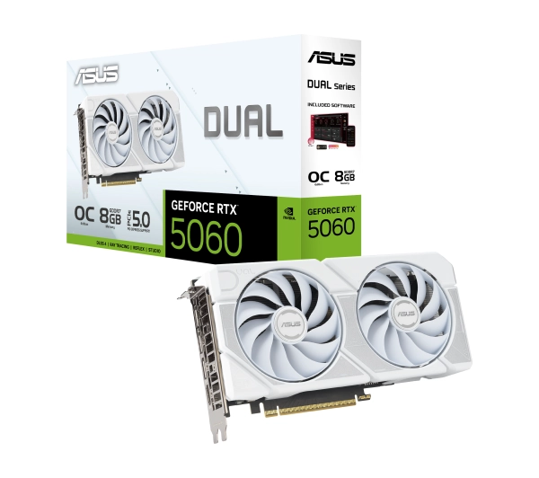 ASUS Dual GeForce RTX 5060 White OC Edition 8GB GDDR7 128bit DLSS 4