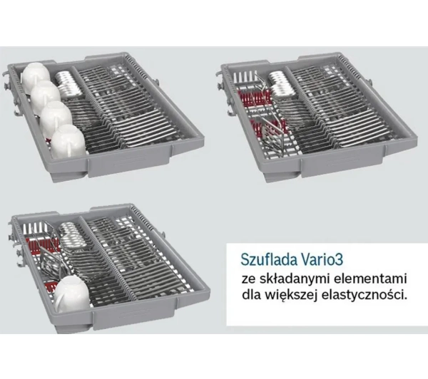 Bosch Serie 4 SPI4EMS17E 44,8cm Funkcje AI Automatyczne otwieranie drzwi Szuflada na sztućce Zdalne sterowanie - Kup na Raty - RRSO 0%