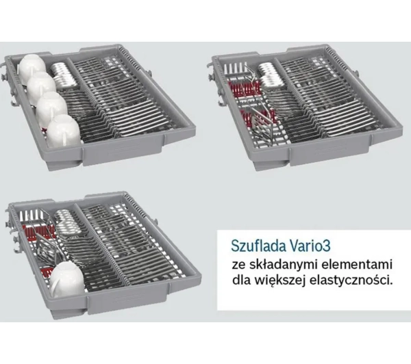 Bosch Serie 4 SPV4EMX30E 44,8cm Automatyczne otwieranie drzwi Szuflada na sztućce Zdalne sterowanie - Kup na Raty - RRSO 0%