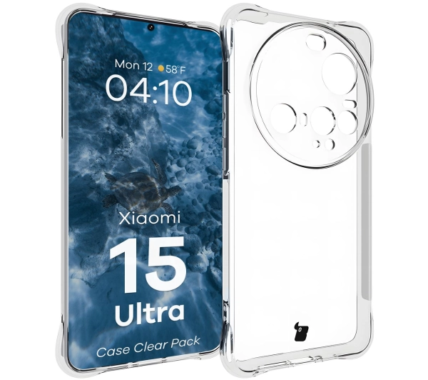 Bizon elastyczne etui Salpa + 2x folia na ekran Clear Pack do Xiaomi 15 Ultra