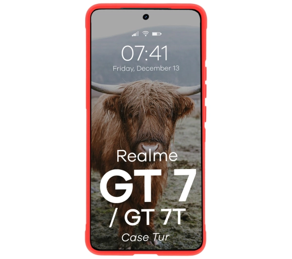 Bizon Tur do Realme GT 7 / Realme GT 7T Czerwony