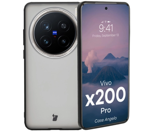 Bizon Angelo do Vivo X200 Pro Przydymione z czarną ramką