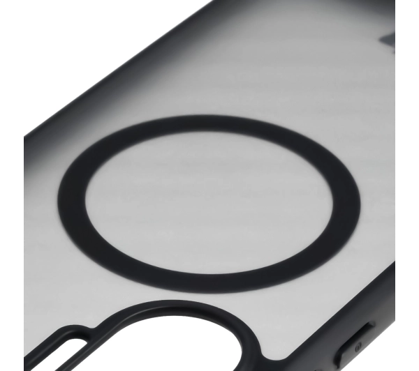 Bizon MatteO z MagSafe do Xiaomi POCO F7 Półprzezroczyste z czarną ramką
