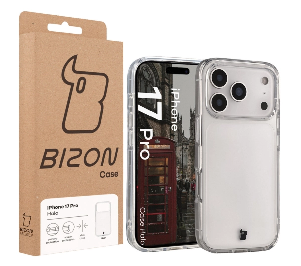 Bizon Halo do Apple iPhone 17 Pro Przezroczysty