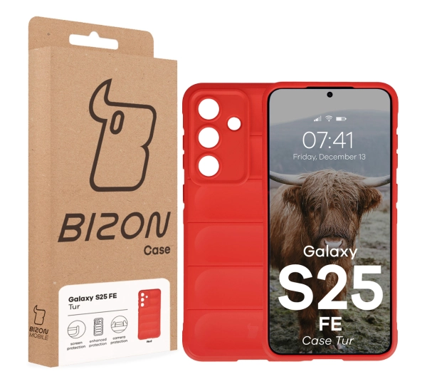 Bizon Tur do Galaxy S25 FE Red Czerwony