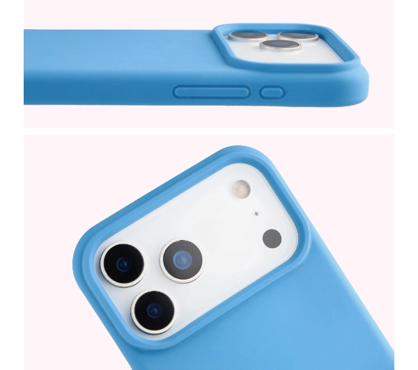 Bizon Silikonowe Soft do Apple iPhone 17 Pro Max Niebieski