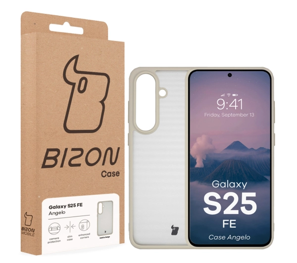 Bizon Angelo do Samsung Galaxy S25 FE z szarą ramką